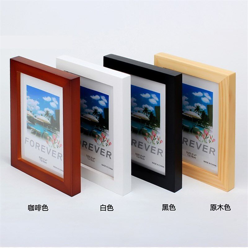 创意多框欧式照片墙相框墙 儿童书房卧室实木照片墙 文化企业墙