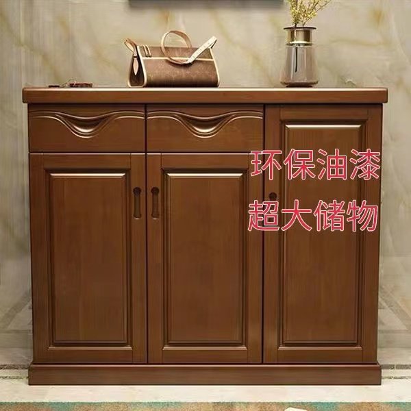 鞋柜家用门口实木鞋架多层简易门后窄防尘收纳可坐经济型放鞋架子