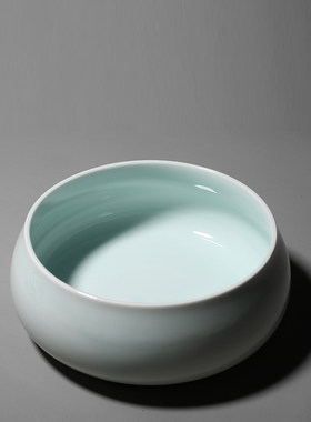影青瓷大号茶洗 陶瓷功夫茶杯杯洗 茶渣罐茶道配件