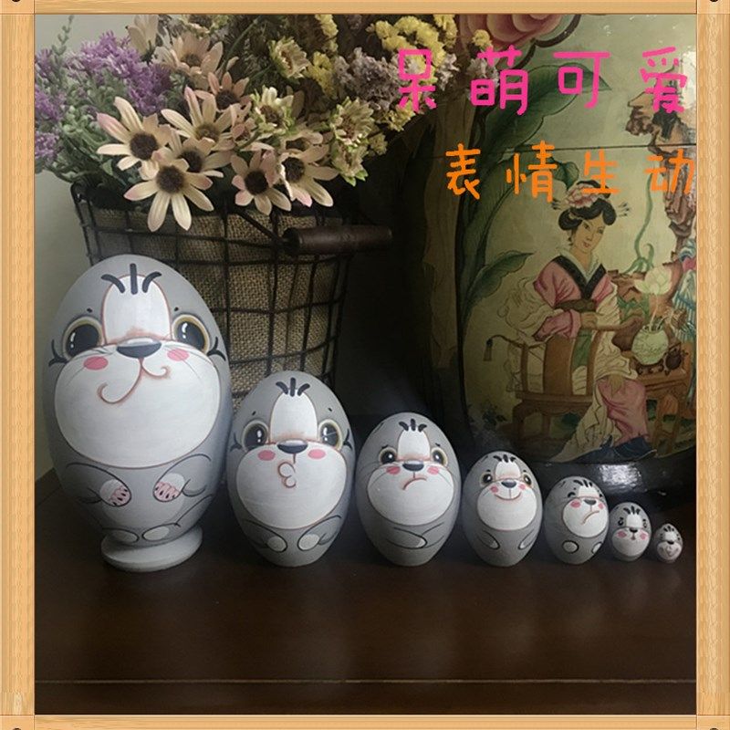 俄罗斯套娃木制工艺品新款学猫叫可爱精美送礼佳选 手绘礼物 套娃