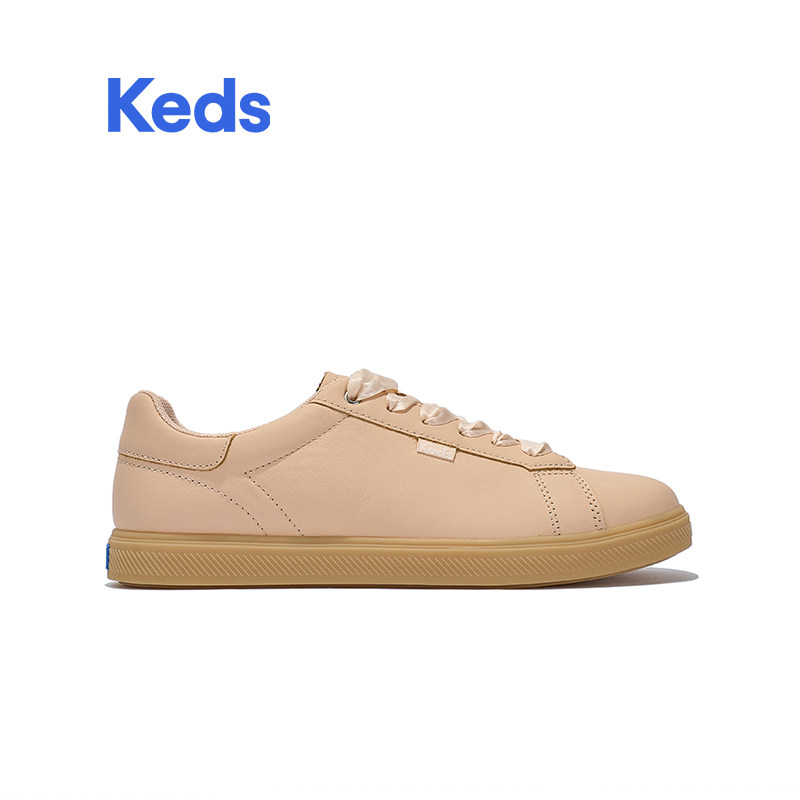 Keds女鞋2026春季新款丝带系带休闲鞋牛皮革板鞋 专柜同款