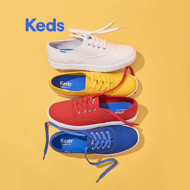 Keds小白鞋女帆布鞋2026春夏新品休闲鞋百搭平底鞋低帮款轻便透气