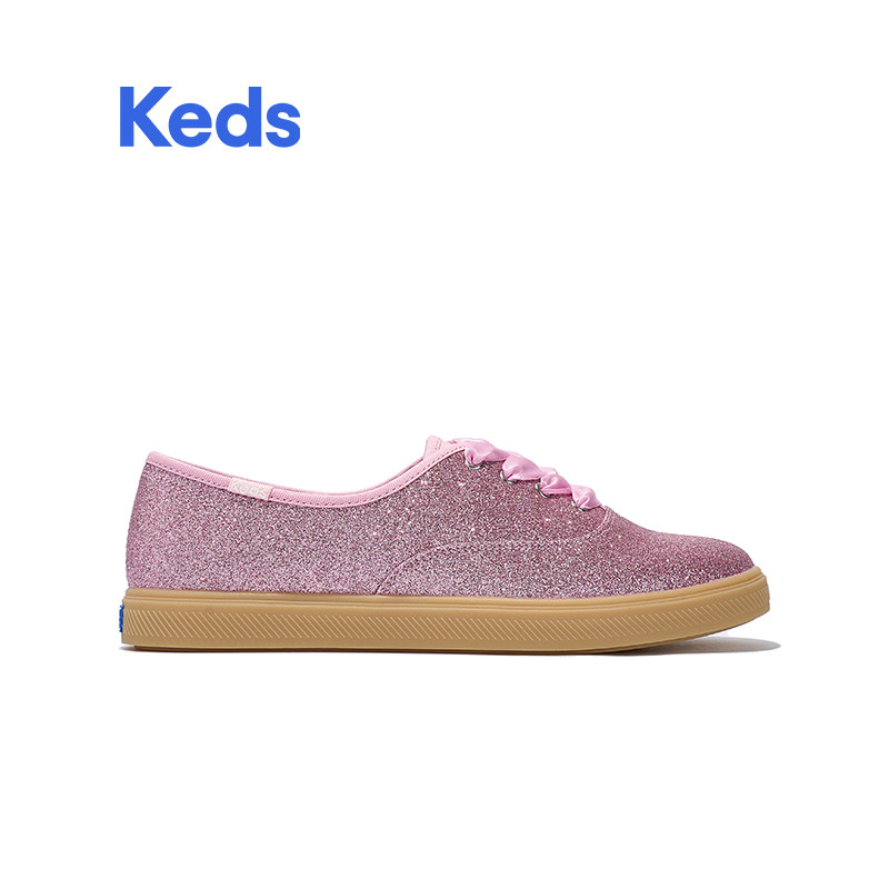 Keds2026春夏新款粉色亮片公主风休闲鞋舒适低帮板鞋 专柜同款