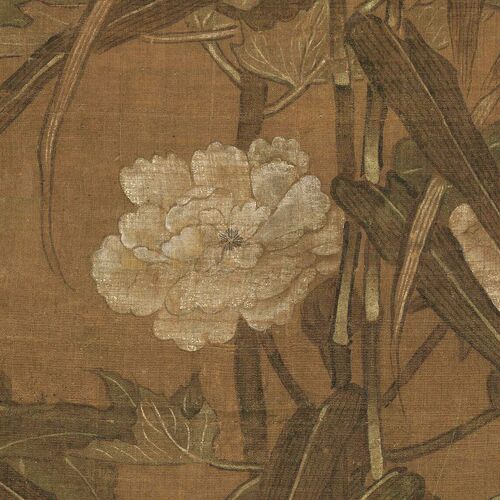 崔白秋浦蓉宾图 传统花鸟画临摹绢布画稿 中式装饰画艺术微喷画心