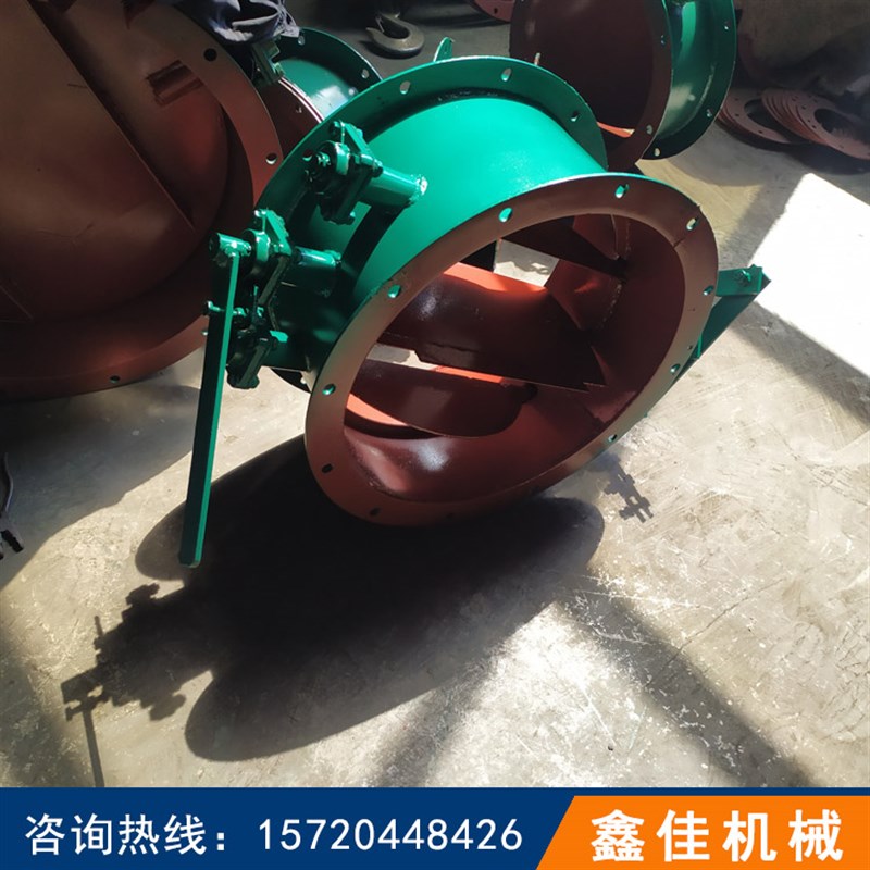 手动通风蝶阀风道法兰式热风阀锅炉除尘管道调风阀碳钢手柄圆风门