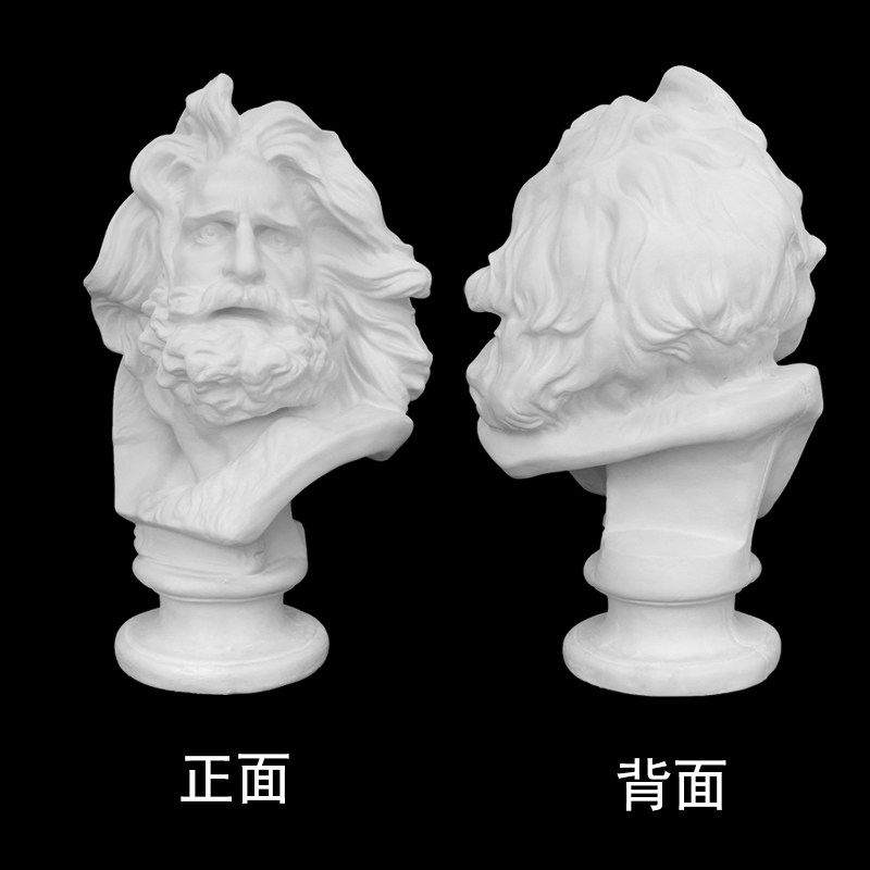 马赛石膏头像美术写生教具石膏雕塑素描石膏头像摆件素描静物人像