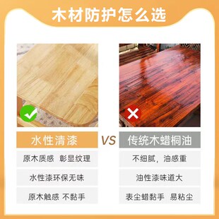 水性半哑光清漆覆盖面光面漆家用防晒室内木地板装修耐磨木漆木蜡