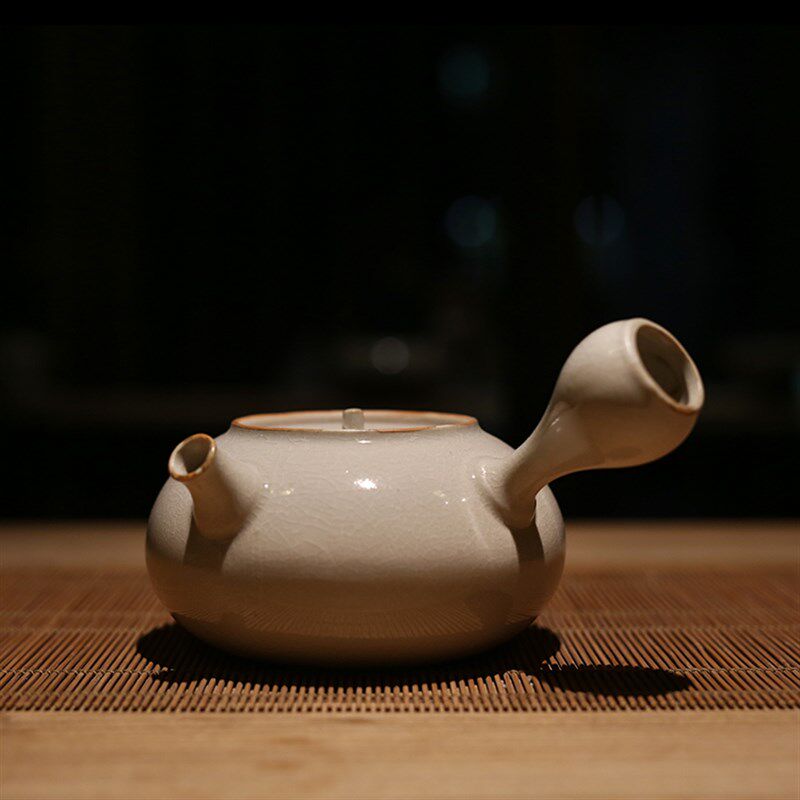 草木灰侧把茶壶耐热粗陶开片可泡养烧水壶酒精炉炭炉电陶炉煮茶器