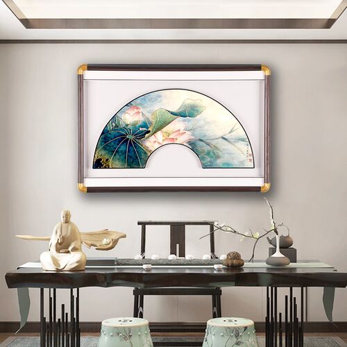 餐厅背景墙挂画2023新款高档大气入门玄关装饰画走廊过道铜雕画