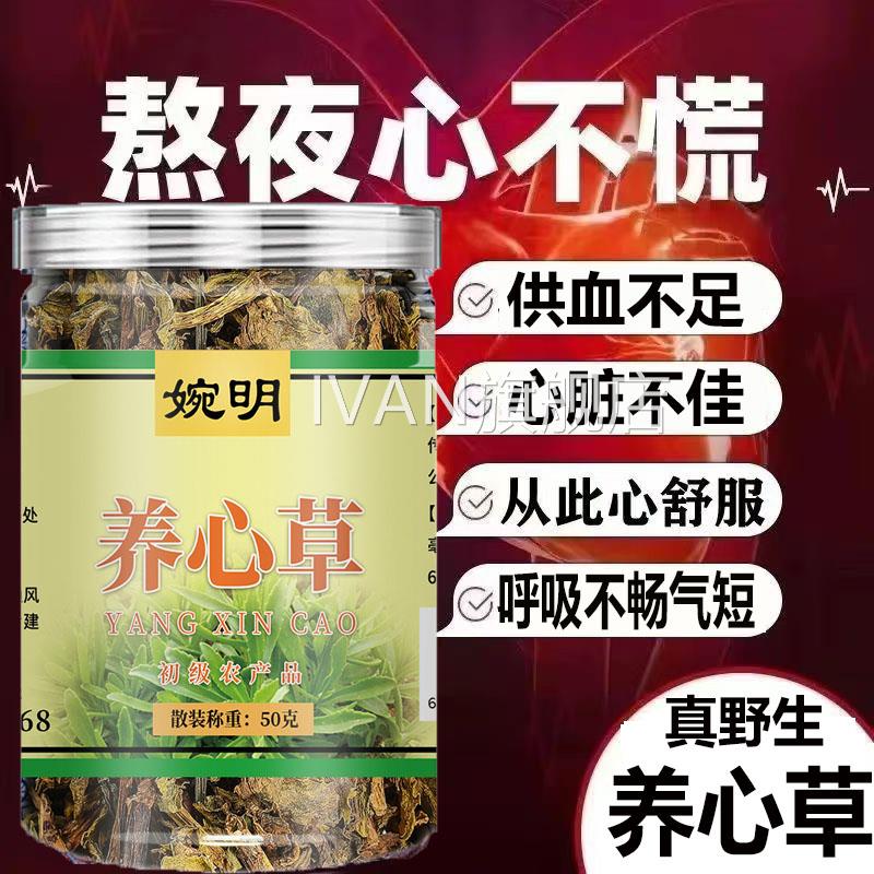供血不足熬夜恢复心肽婉明养心草50克罐装肌景天三七菜七叶草RTYB