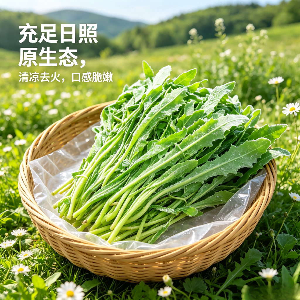 新鲜速冻苦苣菜苦苦菜野菜真空包装清凉去火口感脆嫩原生态时令