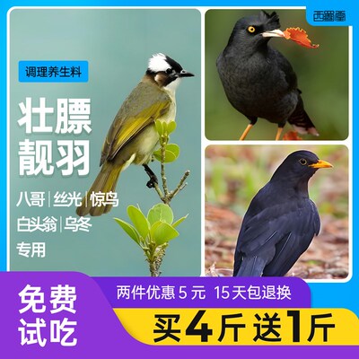西蜀堂手工丝光乌冬鸟食白头翁杂食鸟营养壮膘鸟饲料八哥鸟食饲料