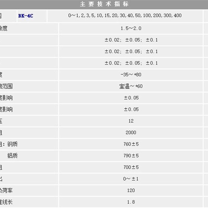 中国航天BK-4C负荷传感器多种量程规格