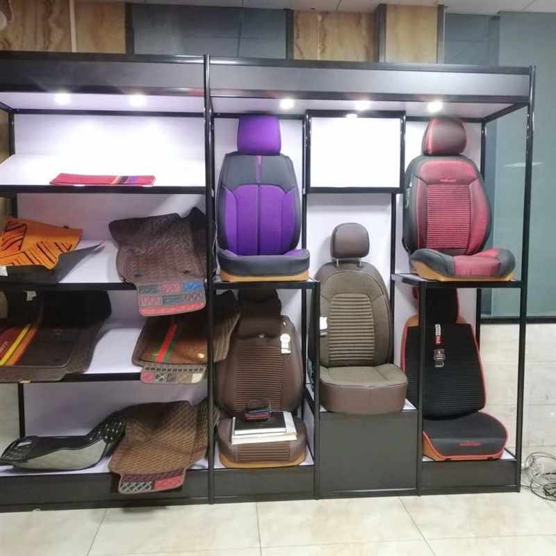 精品汽车座垫展柜汽车脚垫用品货架高档座套坐垫展架座椅模型展柜