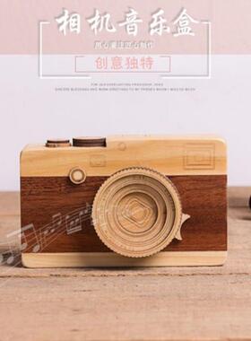 木偶洞洞板玩具实木原木色黑胡桃木北欧风家居装饰品摆件创意礼物
