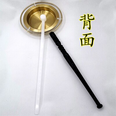长柄纯铜档子照面铛子云锣包邮佛友用具供品法器摆件道家配送棒子