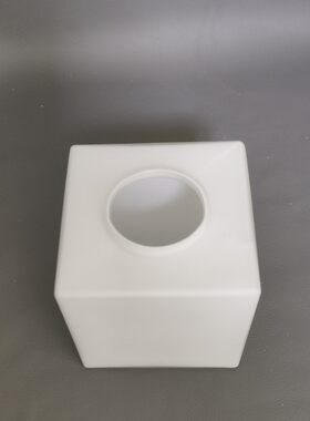 欧式美式吊灯大灯客厅灯方形厚实5面封口四方灯罩外壳磨砂玻璃