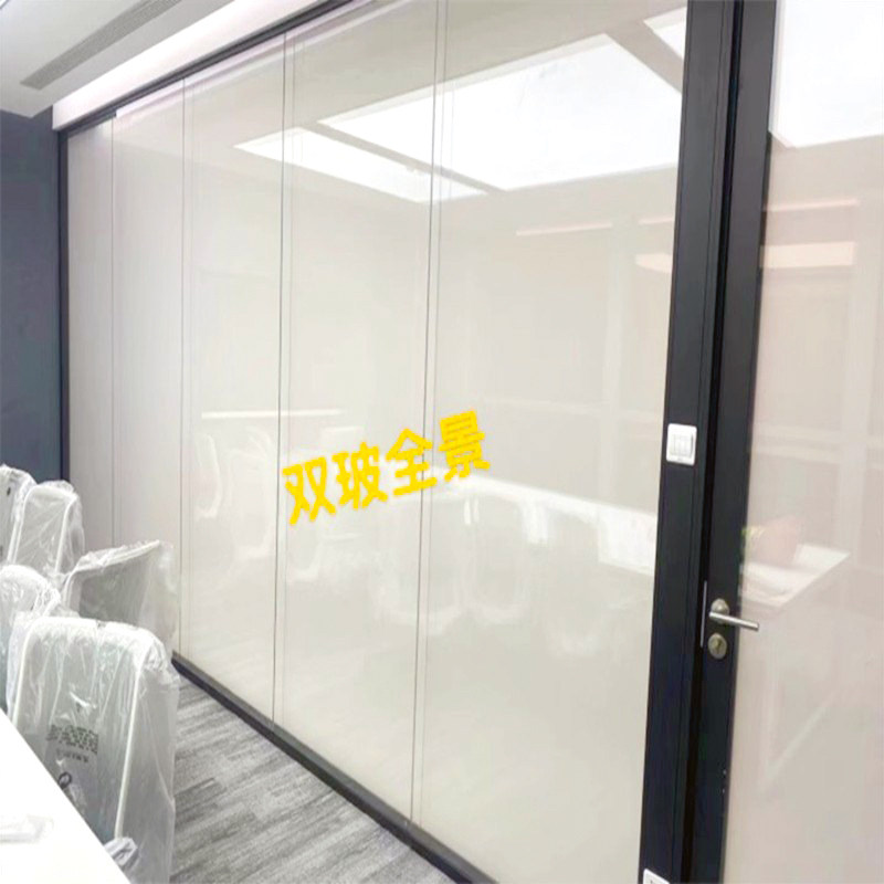 长沙工厂供应医院酒店简约时尚铝合金高隔断夹胶钢化单玻磨砂玻璃