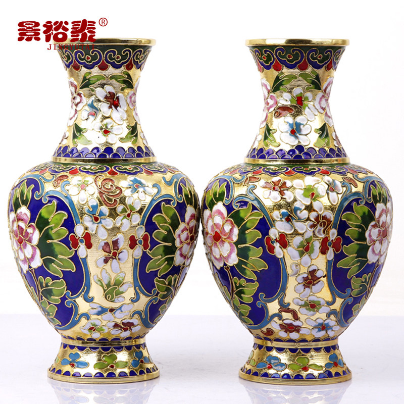 景泰蓝花瓶摆件铜胎掐丝北京特色工艺品外事礼物结婚纪念品