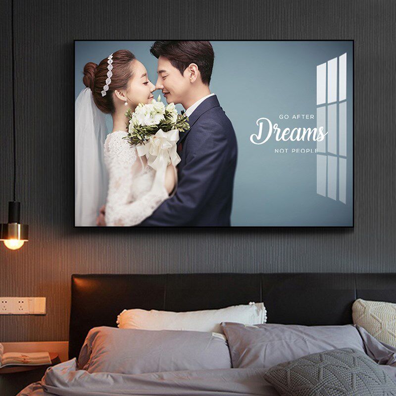 婚纱照放大挂墙水晶相框组合加洗照片冲印全家福结婚照大尺寸定制