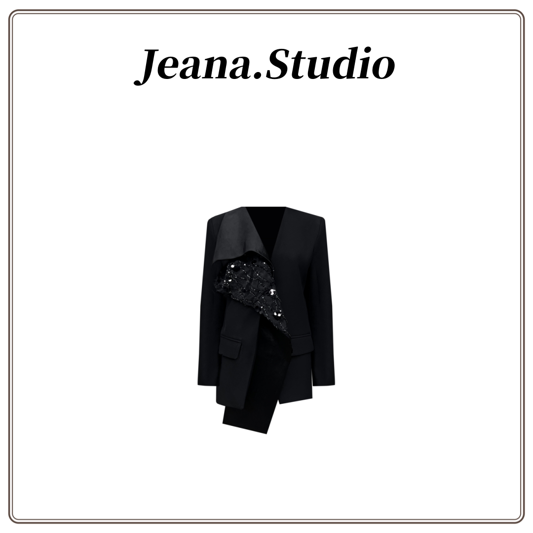 【Jeana.Studio】原创设计多幅亮片设计感西装外套1809