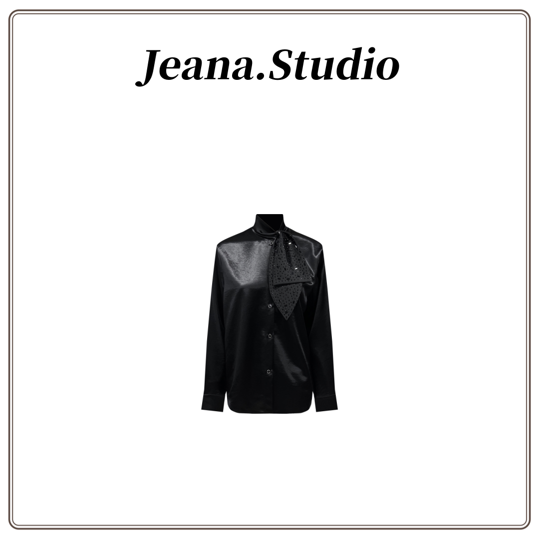 【Jeana.studio】原创设计轻奢高级丝滑缎面小众领带设计衬衫1707