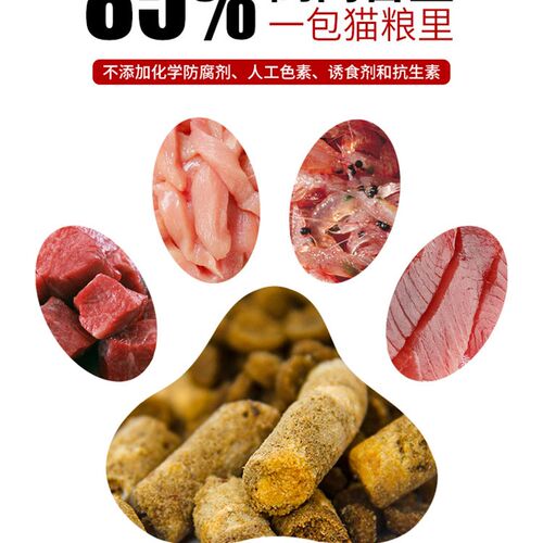 哈维尼无谷冻干生骨肉条增肥发腮加菲渐层布偶压冻干成猫幼猫粮