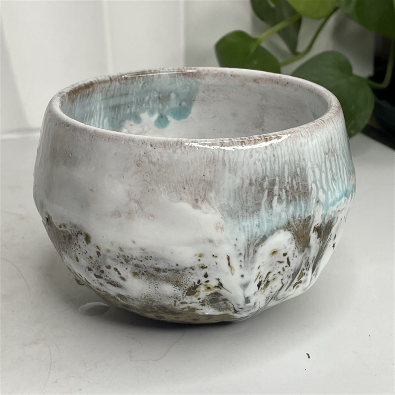咖啡杯志野烧蛋杯单手杯拉花杯陶瓷高温环保手工拉坯创意茶杯水杯