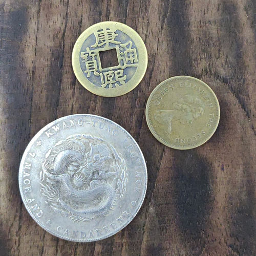 安忍水龙银六帝铜钱粗海盐御守盐祝福铜家居桌面摆件饰品客厅装饰