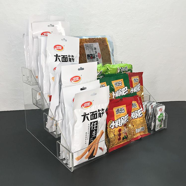 便利店展示架超市电影院零食架子桌面整理架网吧收银台透明小货架