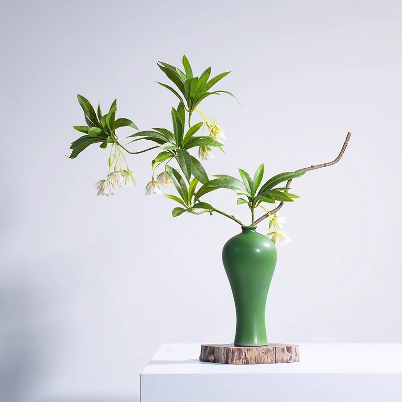 新中式花瓶禅意节庆创意台面假花插办公室茶室客厅酒柜装饰品摆件