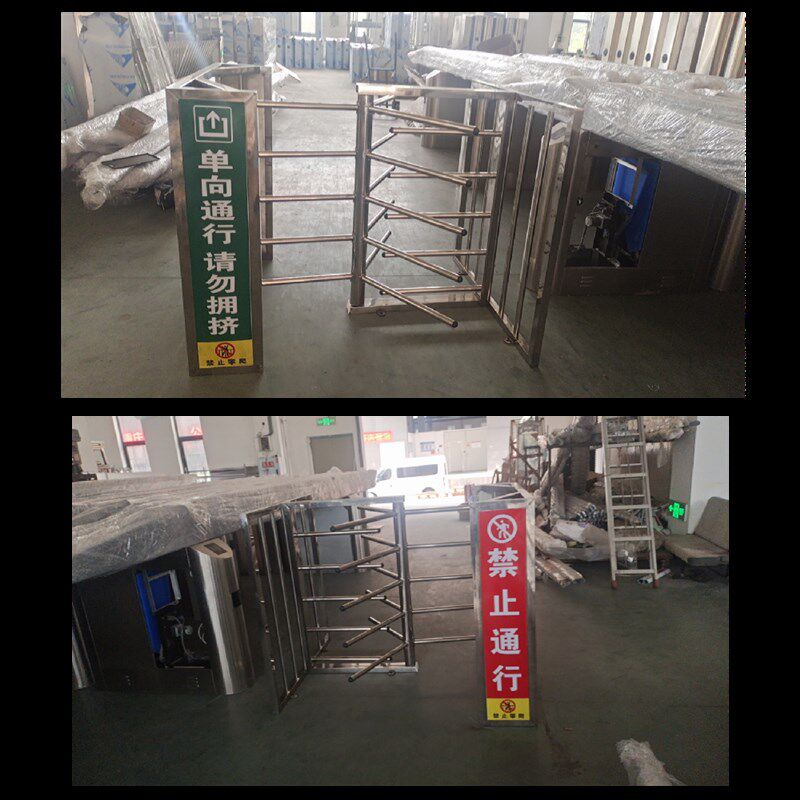 顺方手动单向转闸半高旋转门只出不进通道景区医院超市考场出口闸