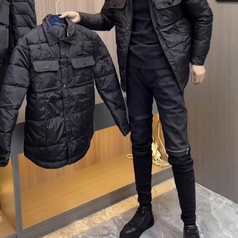 2023冬季新款修身羽绒服夹克棉衣