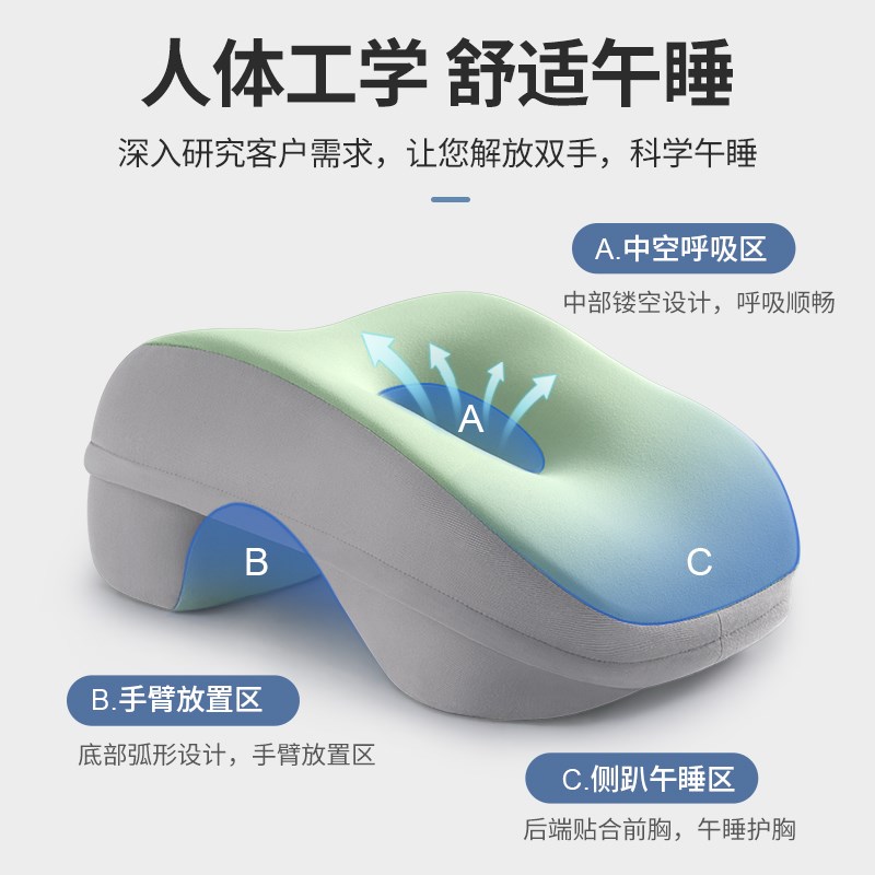 办公室午睡枕夏季趴睡枕桌上午休专用枕头工位睡觉神器学生趴趴枕