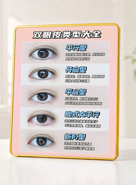 双眼皮适配脸型科普引流摆件