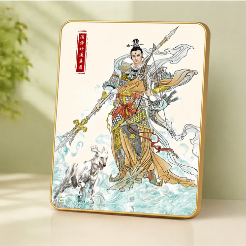 网红创意新中式二郎神清源妙道真君客厅玄关装饰摆件