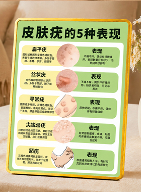 皮肤疣科普展示牌诊所诊室桌面装饰摆件养生馆知识宣传装饰牌