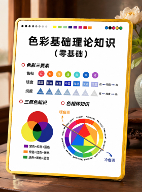 零基础色彩基础理论知识装饰摆件美术画室书桌配色参考摆台