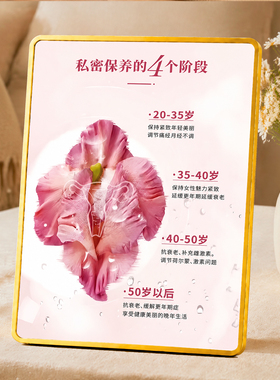 养生馆私密保养知识宣传金边摆件美容院妇科护理装饰摆台