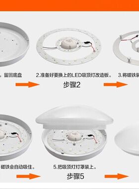 led吸顶灯改造灯板灯芯圆形环形灯管灯带高亮家用220节能贴片光源