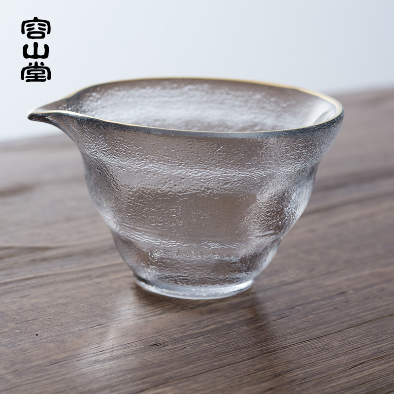 容山堂释水 玻璃公道杯 加厚耐热红茶泡分茶器茶漏匀杯 茶具配件