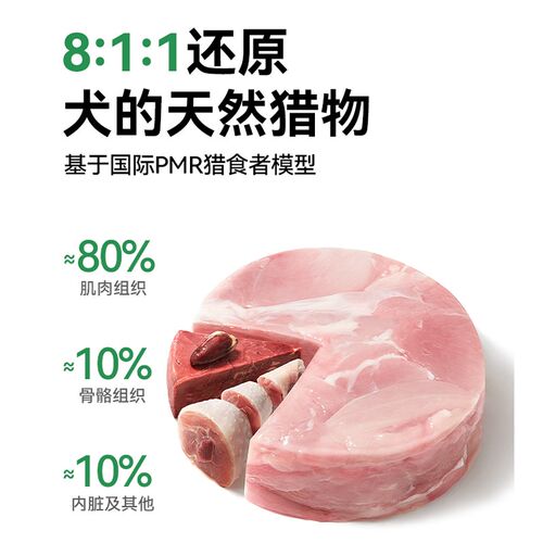帕特811生骨肉犬主食冻干鸭肉兔肉鹿肉营养滋补强健体魄狗粮320g