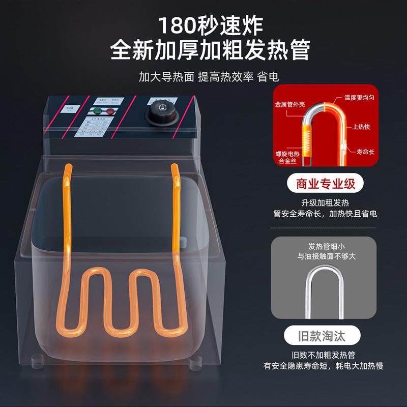 魅厨油炸锅关东煮机器一体机商用电热双缸组合机烫煮炸炸串煮面炉