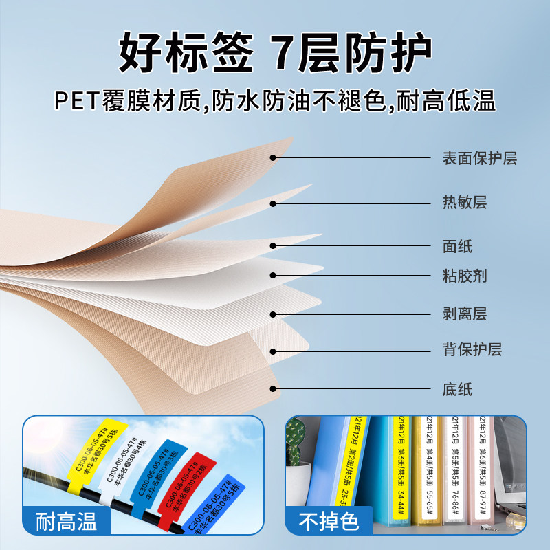 精臣N1热转印标签机 家用便携防水标签机设备 B18办公标签机