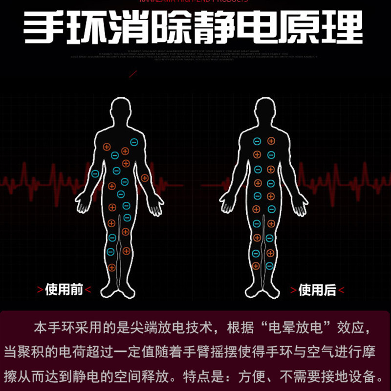 网红无线防静电手环冬天汽车去除静电人体静电消除释放器男女手链