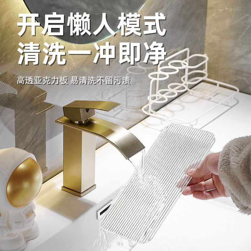 化妆室电动牙刷置物架压克力免打孔漱口杯刷牙杯牙具浴室台面收纳