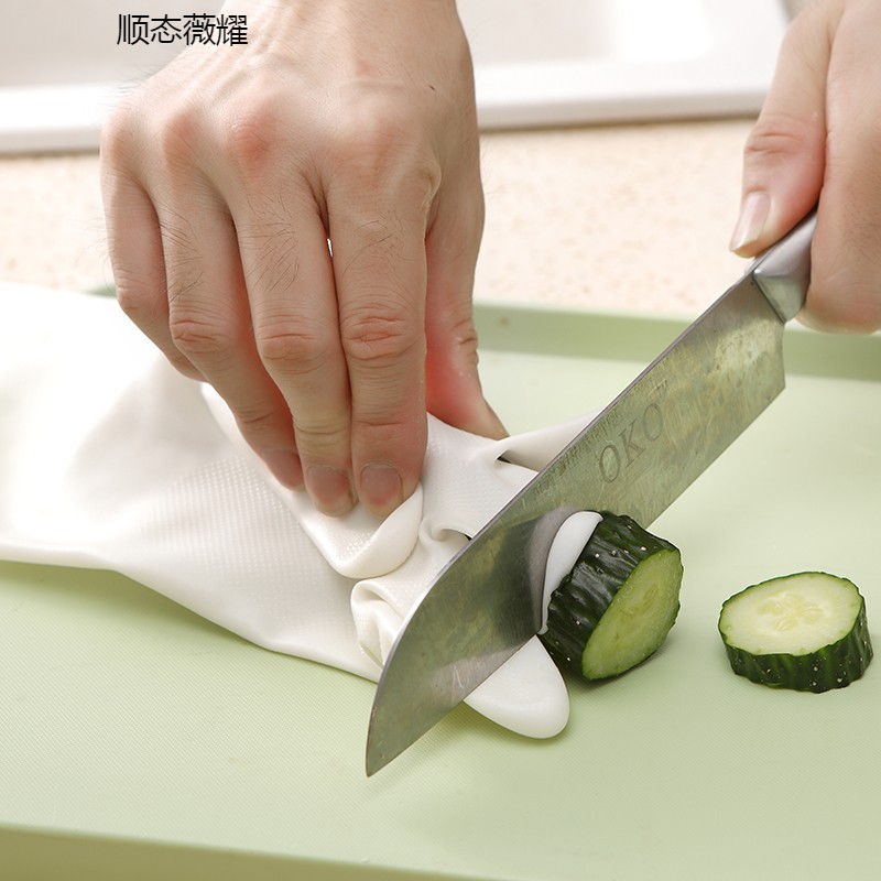 厨房洗碗手套女夏季耐用橡胶家务薄款洗衣服洗菜防水加长清洁干活