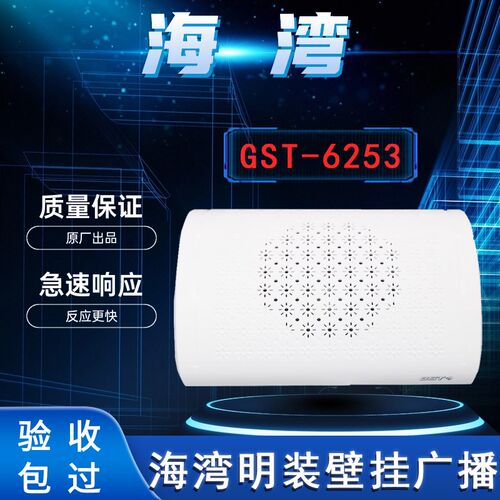 海湾 HY6253广播3W壁挂扬声器 壁挂消防广播恒业消防广播暗装喇叭