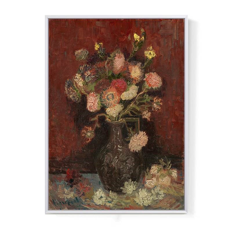 《花》梵高油画客厅装饰画卧室电表箱名画成品静物饭厅玄关酒店