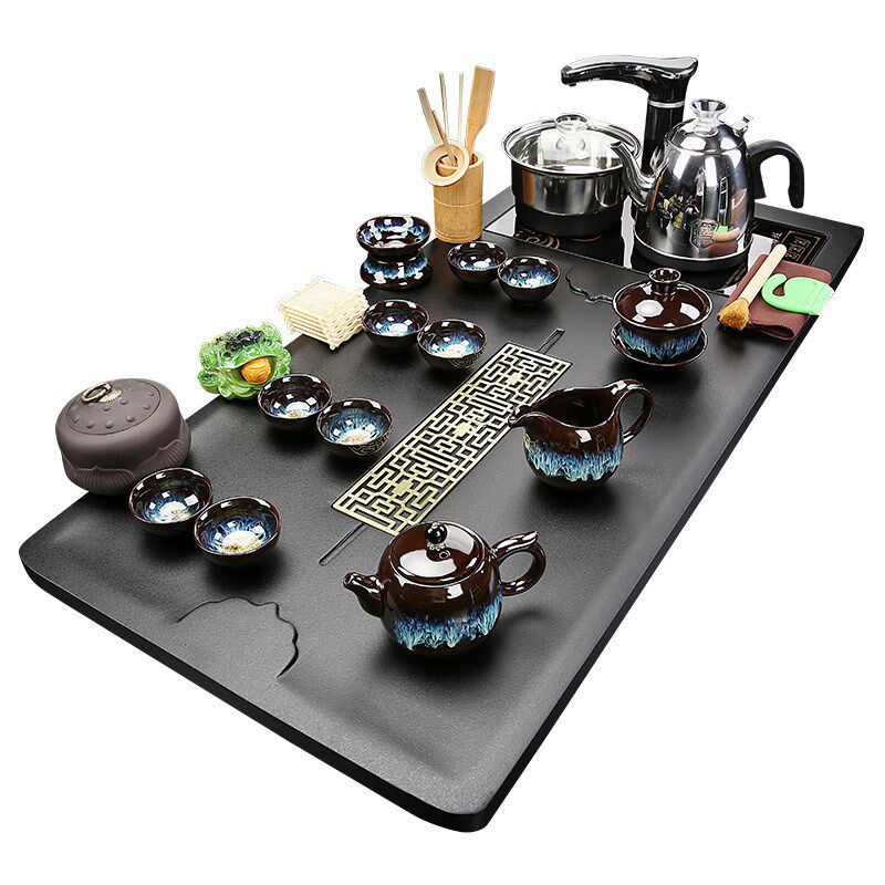 茶具套装家用茶盘全自动上水茶台烧水壶一体紫砂功夫茶海客厅茶道